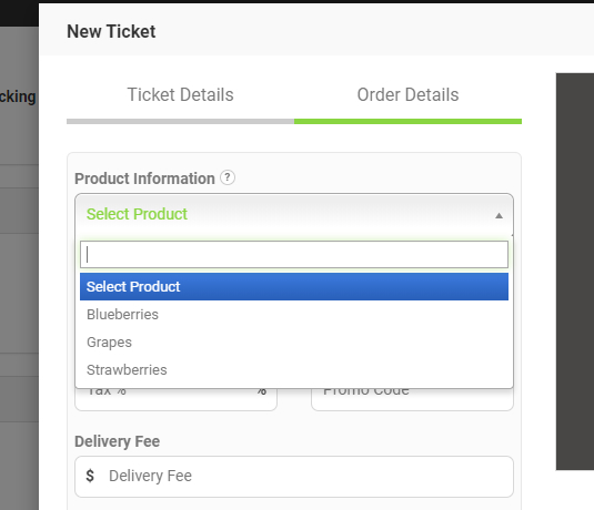 Product Information Delivery Ticket